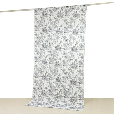 Floral patterned fabric on a white backdrop