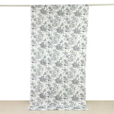 Floral patterned fabric with intricate design on a white background