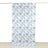 Blue floral patterned fabric on a white backdrop.