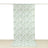 Floral patterned fabric backdrop in green and white design