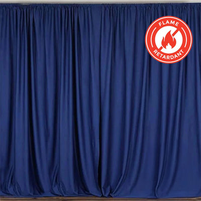 Navy blue flame-retardant fabric curtain #whtbkgd