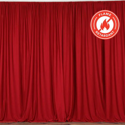Red flame-retardant curtain with a smooth texture #whtbkgd