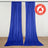 Blue flame retardant stage curtains with fire safety certification logo