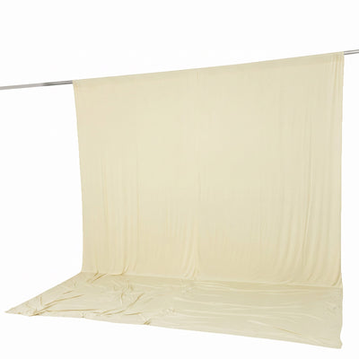 Cream photography backdrop with floor sweep on support rod