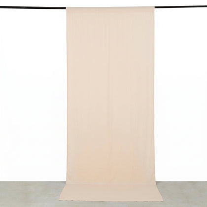 Blush 4-Way Stretch Spandex Backdrop Drape Curtain, Wrinkle Free Event Divider Panel with Rod Pockets - 5ftx12ft