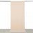 Beige sheer curtain panel hanging on a black rod, minimalist home decor