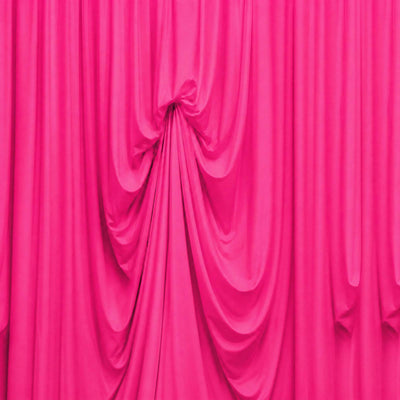 Bright pink draped fabric curtain texture with elegant folds