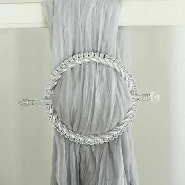 Create a Mesmerizing Backdrop with Silver Acrylic Curtain Tie Backs