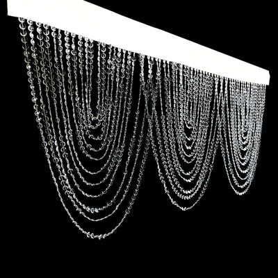 Elegant crystal beaded curtain drapes for home decor