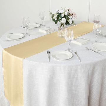 Create Unforgettable Moments with the Champagne Polyester Table Runner