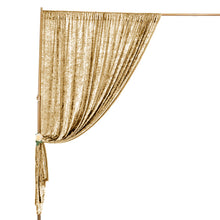 8 Feet Champagne Premium Velvet Material Curtain Panel Backdrop Stand 