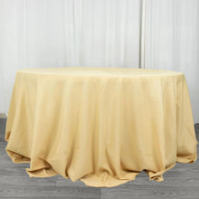 132inch Champagne 200 GSM Seamless Premium Polyester Round Tablecloth