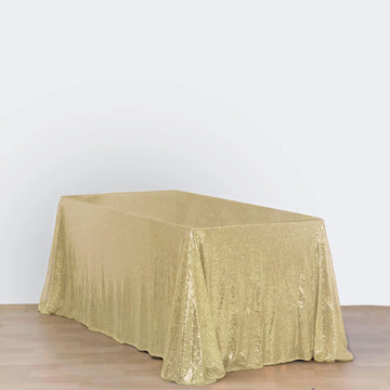 Unleash Your Creativity with the Champagne Seamless Premium Sequin Tablecloth