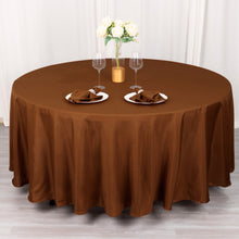 108" Cinnamon Brown Seamless Polyester Round Tablecloth