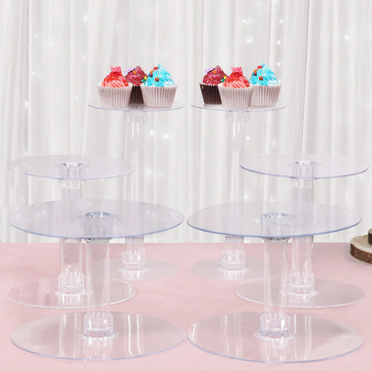 Cupcake Dessert Holder Display Acrylic Clear Cake Pedestal Stand Set 7 Tier