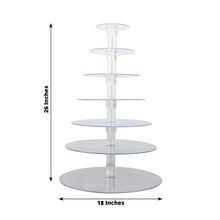 7-Tier Clear Heavy Duty Round Acrylic Cake Stand, Cupcake Tower