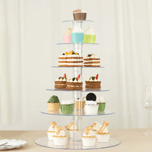 6-Tier Clear Heavy Duty Round Acrylic Cake Stand, Cupcake Tower Dessert Holder Display
