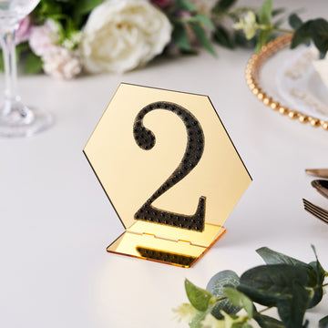 Elevate Your Event Decor with Black Decorative Rhinestone Number 2 Stickers