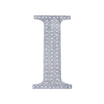 Add a Touch of Glamour to Your Crafts with Silver Decorative Rhinestone Alphabet Stickers
