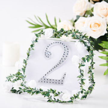 Turn Any Event into a Spectacular Affair with Silver Decorative Rhinestone Number 2 Stickers