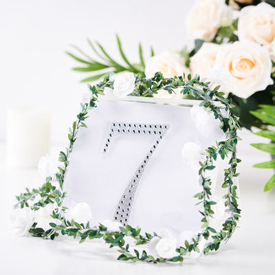 Table number 7 with floral decoration for weddings or events
