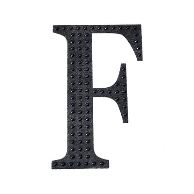Black textured letter "F" on a white background