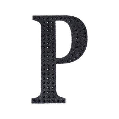 Black textured letter "P" cutout on a plain white background.