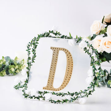 Create Stunning Decor with Gold Decorative Rhinestone Alphabet D Letter Stickers