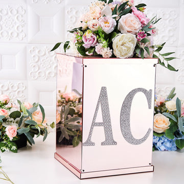 Elevate Your Event Decor with Silver Rhinestone Alphabet Stickers