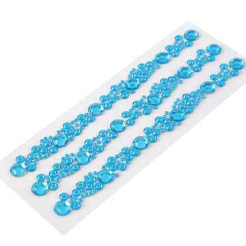 Make Your Wedding Favors Shine with Turquoise Rhinestone Gem Craft Stickers