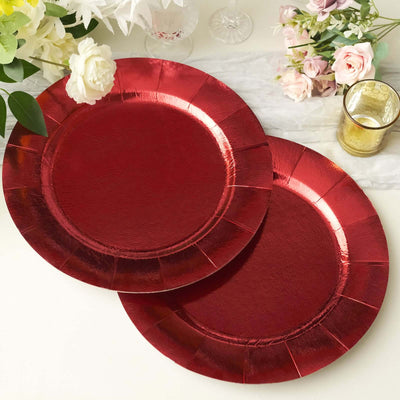 Red disposable plates for parties and gatherings