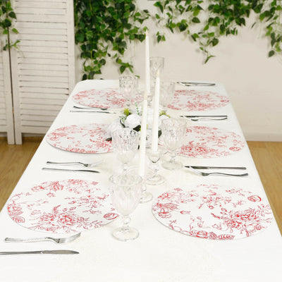 Elegant floral dinner plates set on a beautifully arranged table.