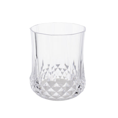 Crystal glass tumbler with elegant cut design