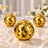Gold disco ball cups with lids and clear straws, reusable 20oz party tumblers
