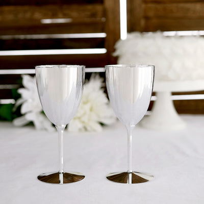 Elegant glassware set against a rustic backdrop
