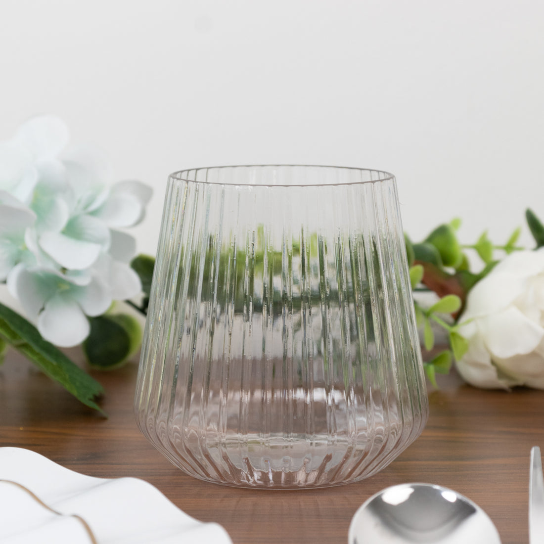 12 pk Plastic Stemless Wine Glasses 12oz Clear | eFavormart