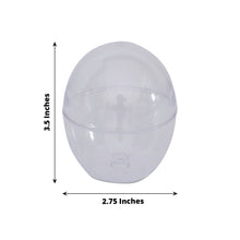 12 Pack | 4oz Clear Mini Egg Shaped Plastic Party Favor Cup Containers