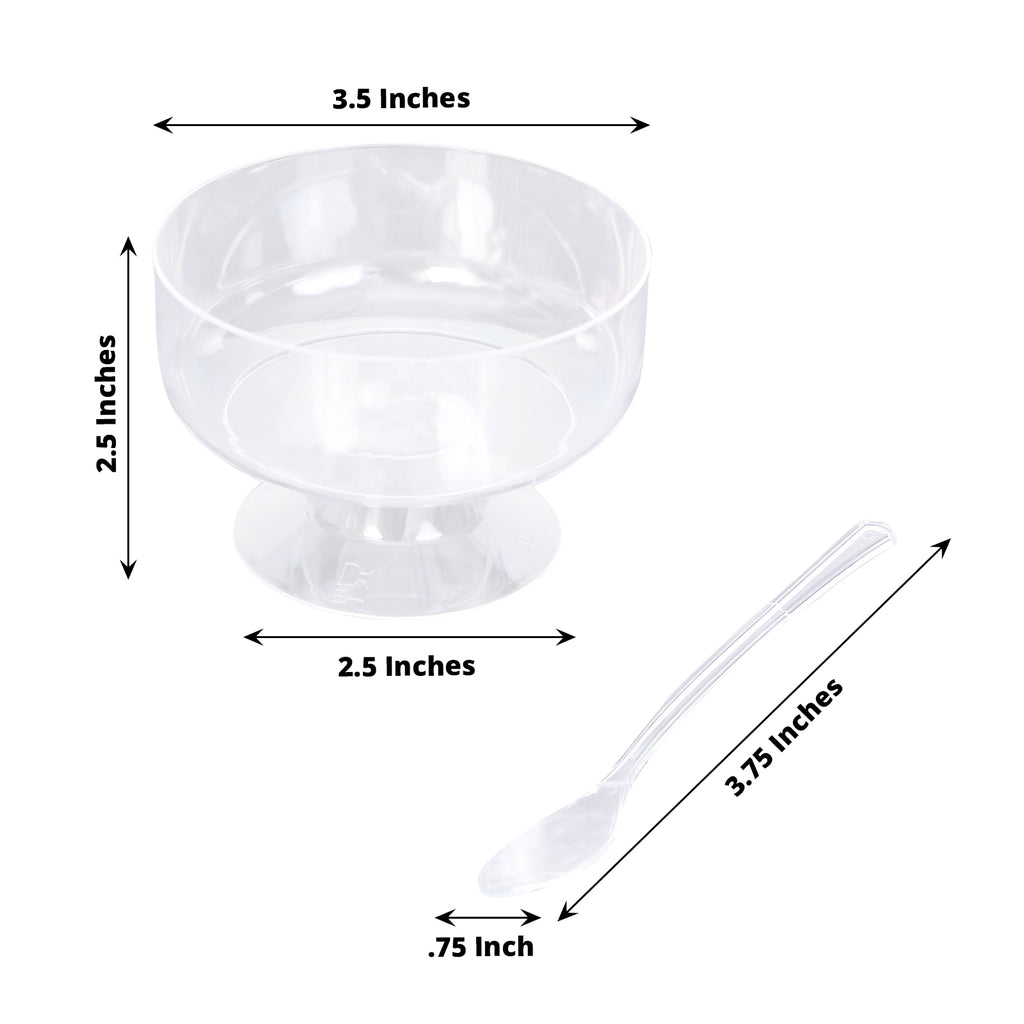 24-Pack 6oz Clear Plastic Dessert Cups | eFavormart.com