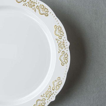 Create a Stunning Tablescape with Gold Embossed Plastic Dinner Plates