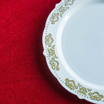 Create a Stunning Tablescape with Gold Embossed Plastic Plates