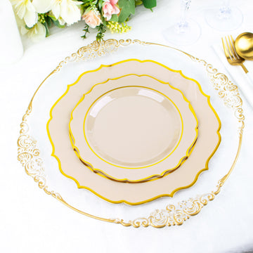 Versatile Taupe Plastic Plates for Every Event