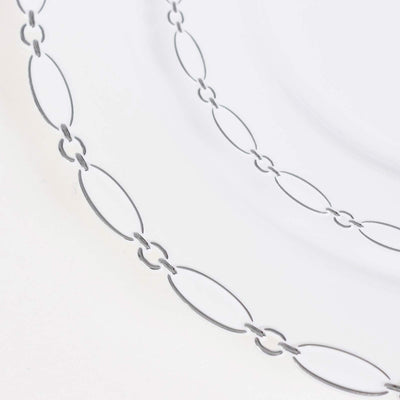 Abstract sketch of interlinked chain links on white background