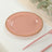 Pink decorative plate with gold beaded rim