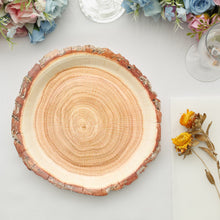 25 Pack | 10inch Natural Farmhouse Wood Slice Paper Dinner Plates