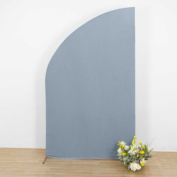 Elevate Your Wedding Decor with the Dusty Blue Spandex Fitted Chiara Backdrop Stand Cover