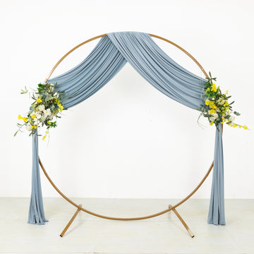 Dusty Blue 4-Way Stretch Spandex Divider Backdrop Curtain, Wrinkle Resistant Event Drapery Panel with Rod Pockets - 5ftx18ft
