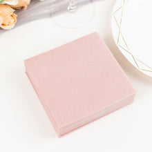 20 Pack | Dusty Rose Soft Linen-Feel Airlaid Paper Beverage Napkins, Highly Absorbent