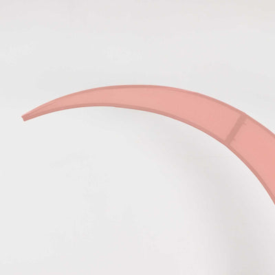 Pink curved acrylic piece for decorative use