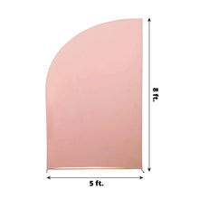 Dusty Rose Spandex Fitted Chiara Backdrop Stand Cover For Half Moon Top Wedding Arch
