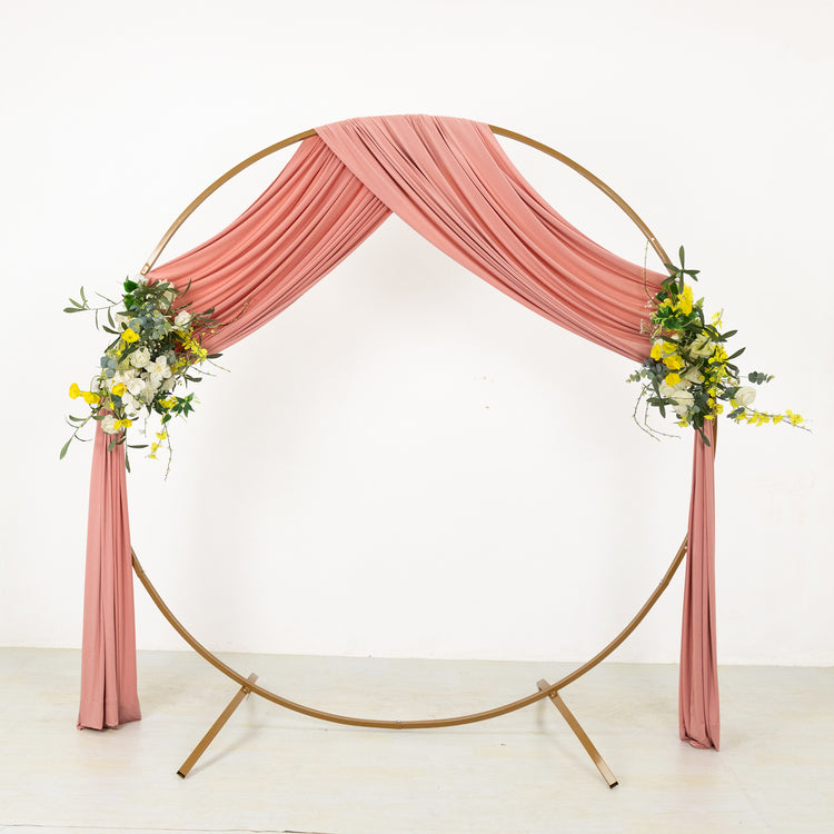 Dusty Rose 4-Way Stretch Spandex Drapery Panel with Rod Pockets, Photography Backdrop Curtain
